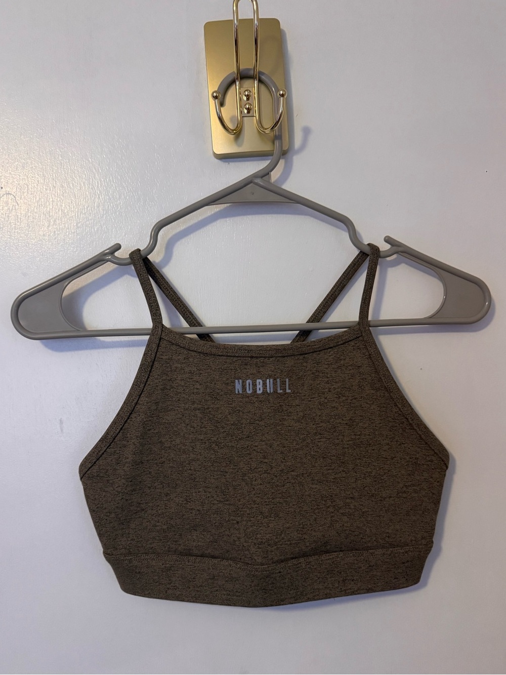 NOBULL Women's Olive-Brown High-Neck Sports Bra